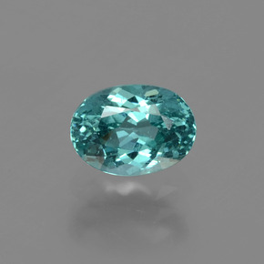 1.35캐럿 천연 블루 그린 아파타이트, 타원형 컷, 7.8×5.6 mm, VS
