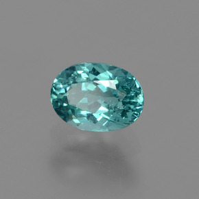 1.35캐럿 천연 블루 그린 아파타이트, 타원형 컷, 7.8×5.6 mm, VS