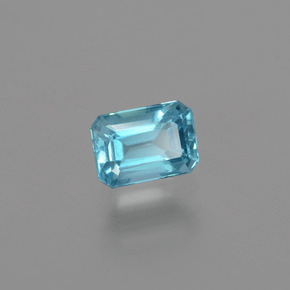1.10캐럿 천연 블루 아파타이트, 에메랄드 컷, 6.8×4.8 mm, VS