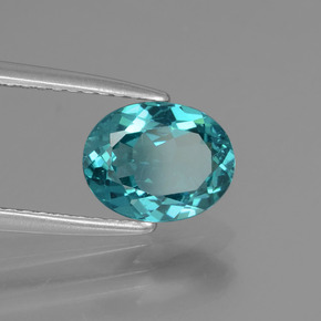 1.40캐럿 천연 그린 블루 아파타이트, 타원형 컷, 8.4×6.6 mm, VS