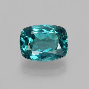 1.92캐럿 천연 그린 블루 아파타이트, 쿠션 컷, 8.6×6.5 mm, VS