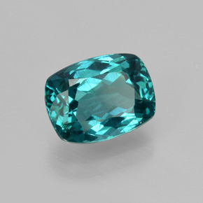 1.92캐럿 천연 그린 블루 아파타이트, 쿠션 컷, 8.6×6.5 mm, VS