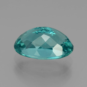 4.28캐럿 천연 그린 블루 아파타이트, 타원형 컷, 12.1×7.9 mm, VS