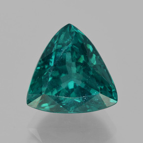 5.57캐럿 천연 블루 그린 아파타이트, 트릴리언, 11×10.8 mm, VS