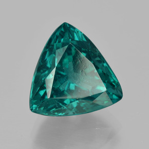 5.57캐럿 천연 블루 그린 아파타이트, 트릴리언, 11×10.8 mm, VS