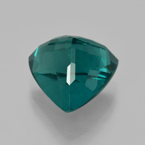 5.57캐럿 천연 블루 그린 아파타이트, 트릴리언, 11×10.8 mm, VS