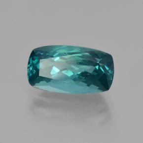 2.88캐럿 천연 블루 그린 아파타이트, 쿠션 컷, 11.1×6.1 mm, VS