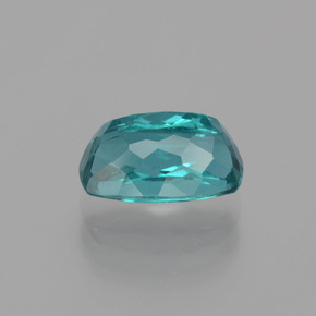 3.08캐럿 천연 그린 블루 아파타이트, 쿠션 컷, 10.4×6.6 mm, VS
