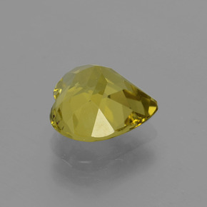 3.20캐럿 천연 미디엄 옐로우 아파타이트, 하트 모양, 10×9.7 mm, VVS-VS