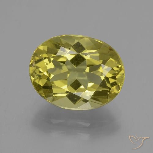 4.45ct 자연스러운 미디엄 옐로우 인회석, 타원형, VVS-VS