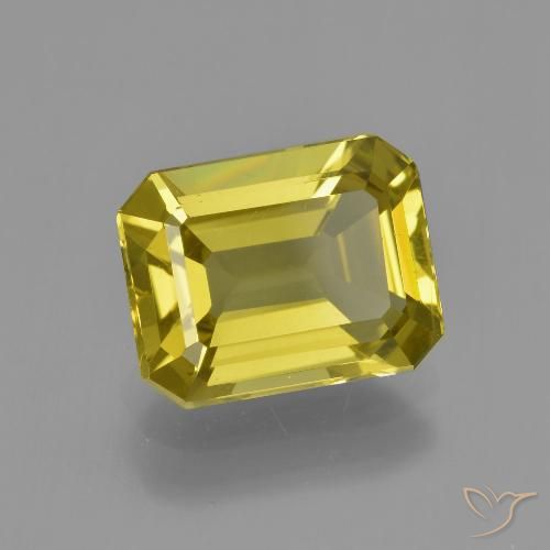 4.69ct 자연스러운 갈황색 인회석, 에메랄드 컷, VS