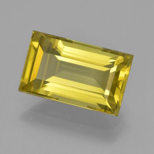 6.07캐럿 천연 미디엄 옐로우 아파타이트, 바게트, 13.8×8.3 mm, VS