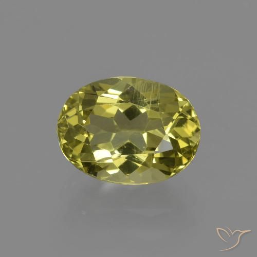 2.58ct 자연스러운 미디엄 옐로우 인회석, 타원형, VS