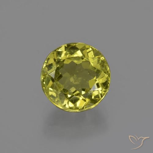 2.65캐럿 천연 담황색 아파타이트, 라운드 컷, 8.44 mm, VS