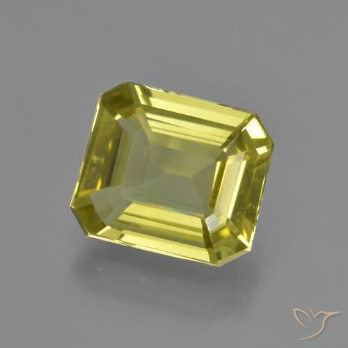 3.23ct 자연스러운 연노랑 인회석, 에메랄드 컷, VS