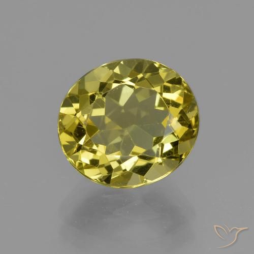 3.43ct 자연스러운 갈황색 인회석, 타원형, VS