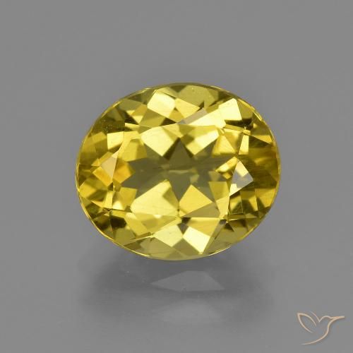3.31ct 자연스러운 가을 노랑 인회석, 타원형, VS