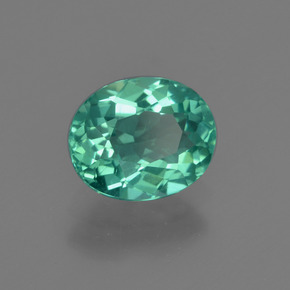 1.45캐럿 천연 블루 그린 아파타이트, 타원형 컷, 7.9×6.5 mm, VVS-VS