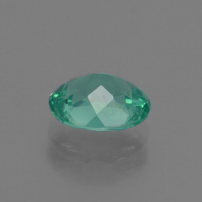 1.45캐럿 천연 블루 그린 아파타이트, 타원형 컷, 7.9×6.5 mm, VVS-VS