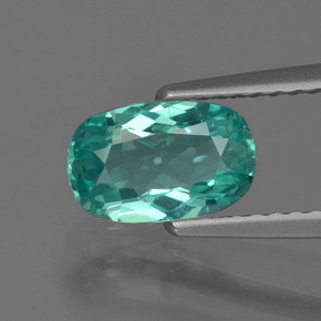 0.98캐럿 천연 블루 그린 아파타이트, 타원형 컷, 8.1×5.2 mm, VS