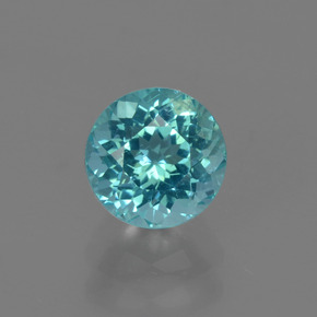0.88캐럿 천연 그린 블루 아파타이트, 라운드 컷, 5.66 mm, VS