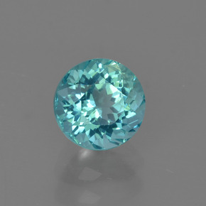 0.88캐럿 천연 그린 블루 아파타이트, 라운드 컷, 5.66 mm, VS