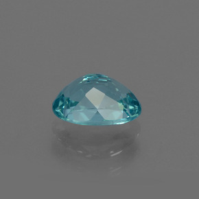 1.00캐럿 천연 그린 블루 아파타이트, 타원형 컷, 7.1×5.3 mm, VVS-VS