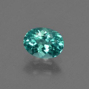 0.97캐럿 천연 블루 그린 아파타이트, 타원형 컷, 7×5.3 mm, VVS-VS