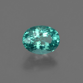 0.97캐럿 천연 블루 그린 아파타이트, 타원형 컷, 7×5.3 mm, VVS-VS