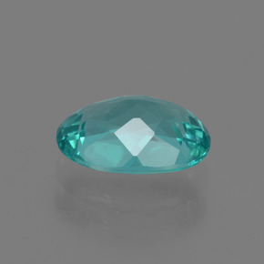 1.14캐럿 천연 그린 블루 아파타이트, 타원형 컷, 7.8×5.7 mm, VVS-VS