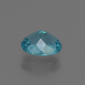 1.27캐럿 천연 그린 블루 아파타이트, 타원형 컷, 7.5×6.1 mm, VS