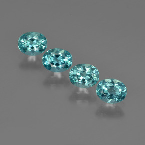 캐럿 천연 블루 아파타이트 보석, 타원형 컷, 5.1×4.1 mm, VS