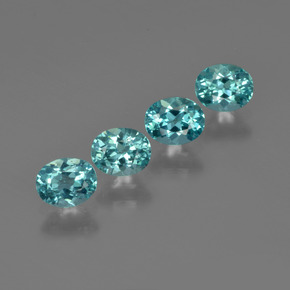 캐럿 천연 블루 아파타이트 보석, 타원형 컷, 5.1×4.1 mm, VS