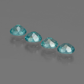 캐럿 천연 블루 아파타이트 보석, 타원형 컷, 5.1×4.1 mm, VS