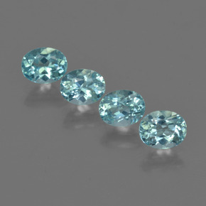 캐럿 천연 블루 아파타이트 보석, 타원형 컷, 5.1×4.1 mm, VS