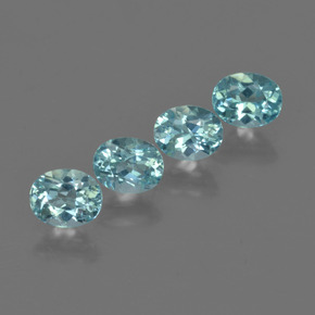 캐럿 천연 블루 아파타이트 보석, 타원형 컷, 5.1×4.1 mm, VS