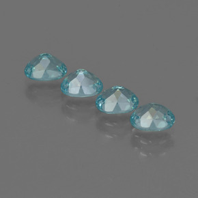 캐럿 천연 블루 아파타이트 보석, 타원형 컷, 5.1×4.1 mm, VS