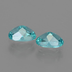 캐럿 천연 그린 블루 아파타이트 보석, 타원형 컷, 6.1×4.1 mm, VS