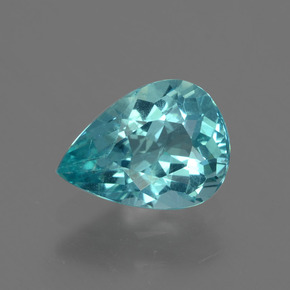 1.11캐럿 천연 블루 아파타이트, 배 모양, 8×5.9 mm, VS