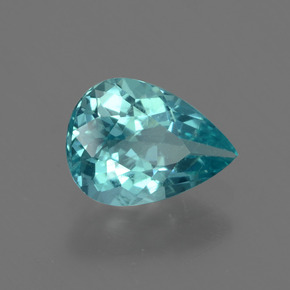 1.11캐럿 천연 블루 아파타이트, 배 모양, 8×5.9 mm, VS