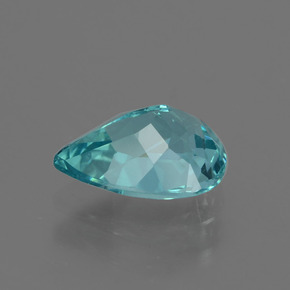 1.11캐럿 천연 블루 아파타이트, 배 모양, 8×5.9 mm, VS