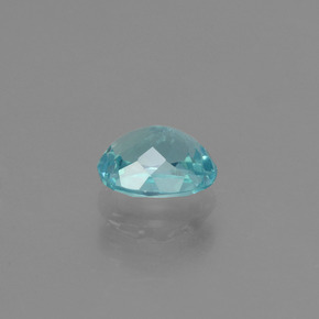 1.09캐럿 천연 일렉트릭 블루 아파타이트, 타원형 컷, 7×5.7 mm, VS