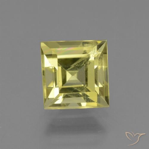 2.95ct 자연스러운 라이트 콘 옐로우 인회석, 정사각형, VS