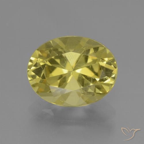 2.54ct 자연스러운 옅은 노랑 인회석, 타원형, VS