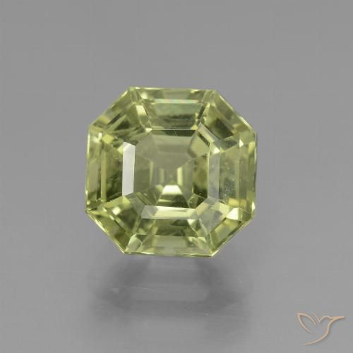 3.46ct 자연스러운 연한 초록색 인회석, 에메랄드 컷, VS