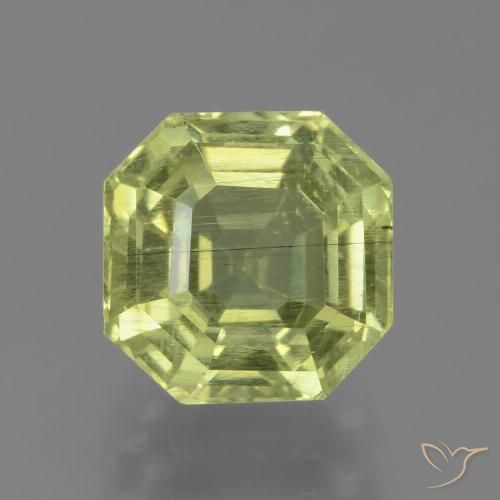 2.24ct 자연스러운 연노랑 인회석, 에메랄드 컷, VS-SI