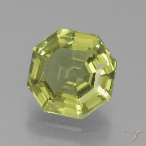 2.02ct 자연스러운 미디엄 옐로우 인회석, 에메랄드 컷, VVS-VS