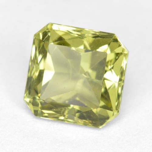 3.06캐럿 천연 미디엄 옐로우 아파타이트, 에메랄드 컷, 8.1×7.9 mm, VS