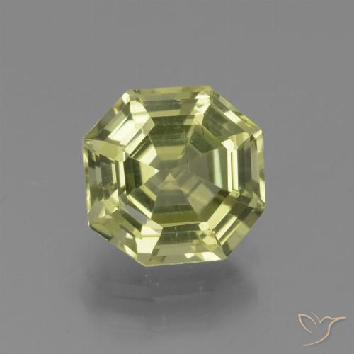 2.27ct 자연스러운 연두색 인회석, 에메랄드 컷, VS