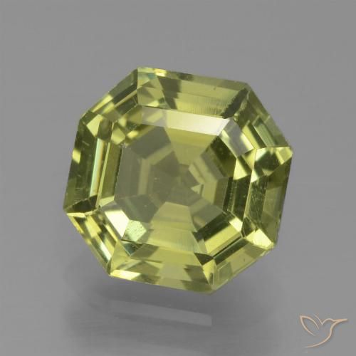 1.93ct 자연스러운 미디엄 옐로우 인회석, 에메랄드 컷, VS